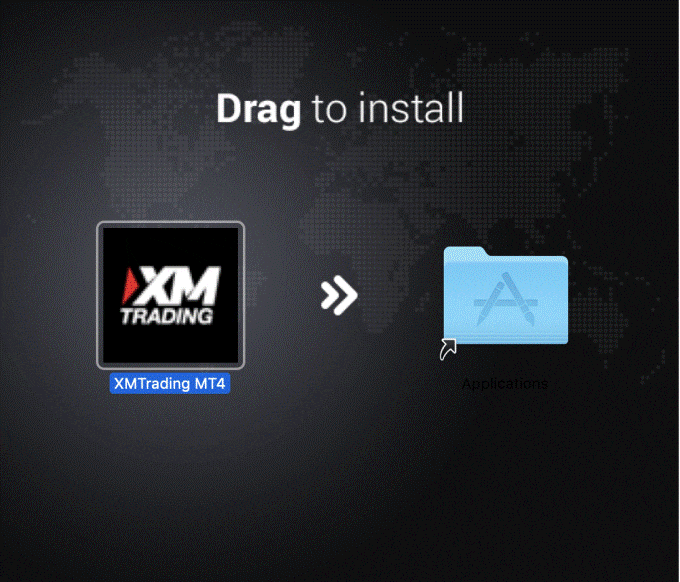 XMMac版MT4のインストール画面